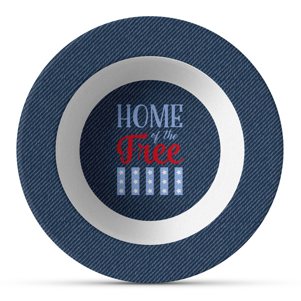 Custom American Quotes Plastic Bowl - Microwave Safe - Composite Polymer