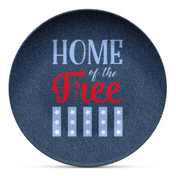 American Quotes Microwave Safe Plastic Plate - Composite Polymer