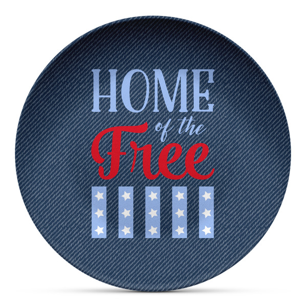 Custom American Quotes Microwave Safe Plastic Plate - Composite Polymer