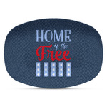 American Quotes Plastic Platter - Microwave & Oven Safe Composite Polymer