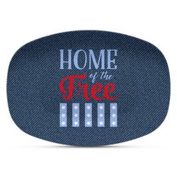 American Quotes Plastic Platter - Microwave & Oven Safe Composite Polymer (Personalized)