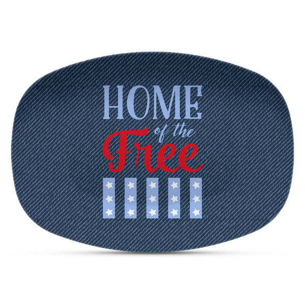 Custom American Quotes Plastic Platter - Microwave & Oven Safe Composite Polymer