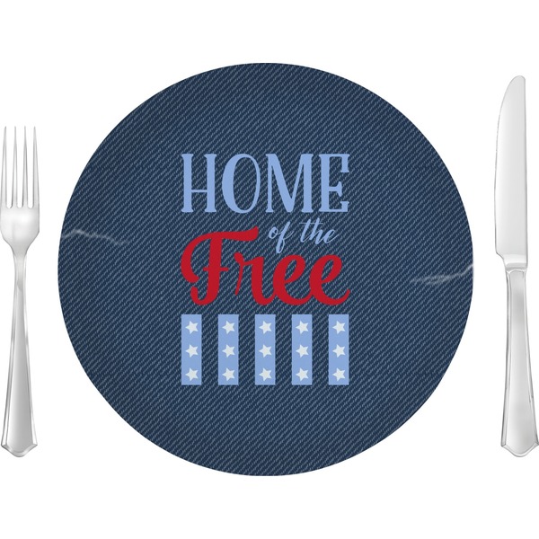 Custom American Quotes 10" Glass Lunch / Dinner Plates - Single or Set