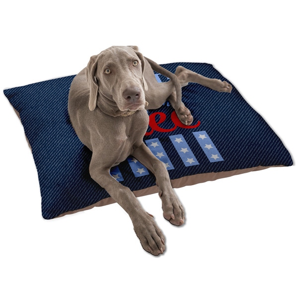 Custom American Quotes Dog Bed - Large