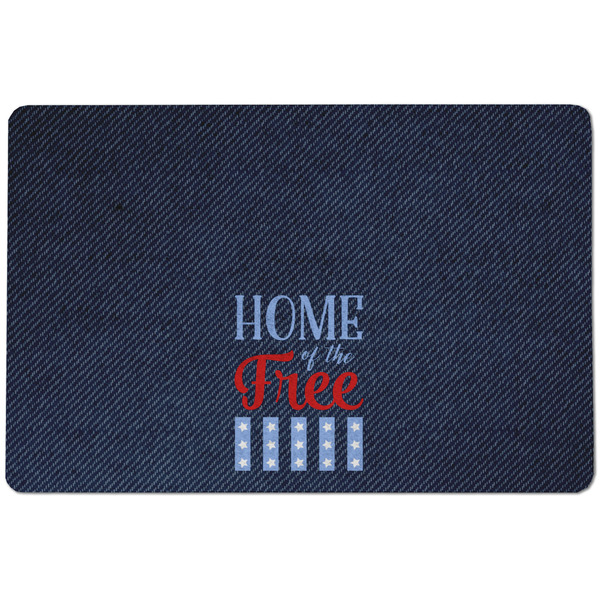 Custom American Quotes Dog Food Mat