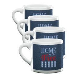 American Quotes Double Shot Espresso Cups - Set of 4