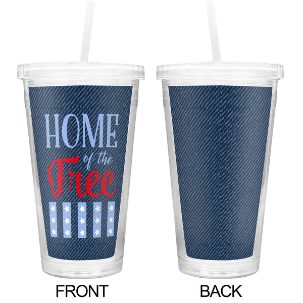 American Quotes Double Wall Tumbler with Straw - Approval