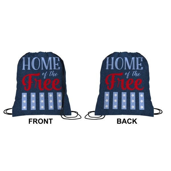 American Quotes Drawstring Backpack Front & Back Medium