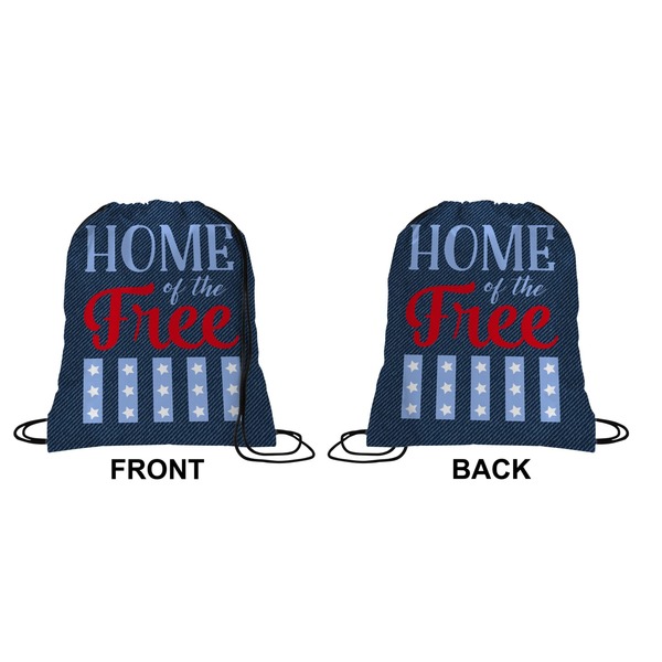 American Quotes Drawstring Backpack Front & Back Small