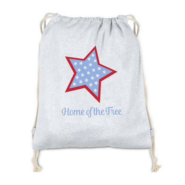 Custom American Quotes Drawstring Backpack - Sweatshirt Fleece