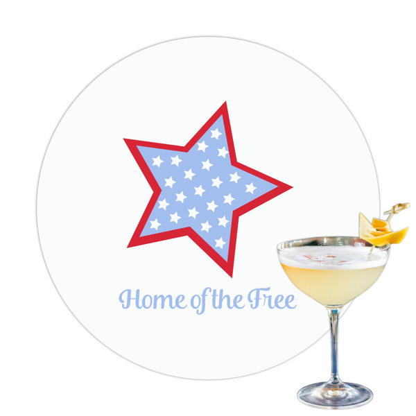 Custom American Quotes Printed Drink Topper - 3.25"