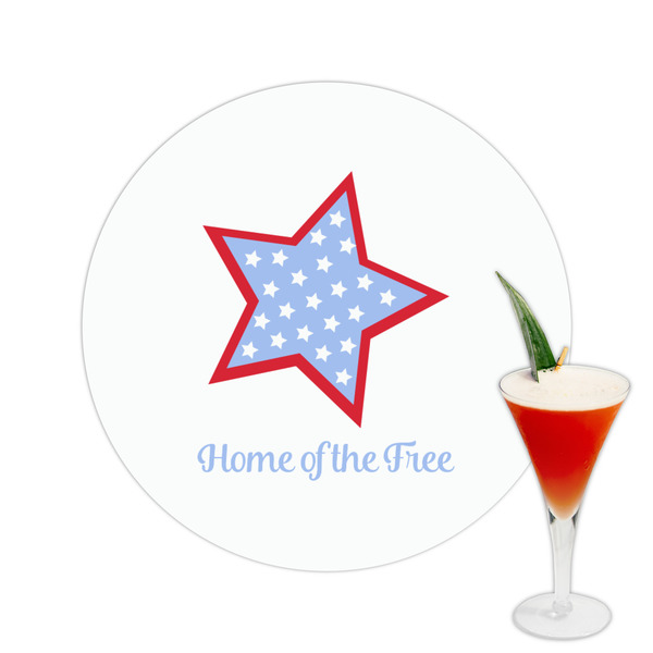Custom American Quotes Printed Drink Topper -  2.5"