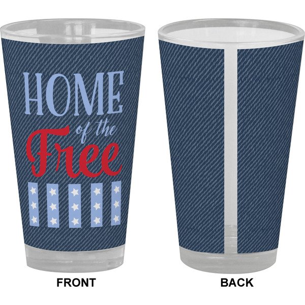 American Quotes Pint Glass - Full Color - Front & Back Views