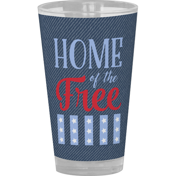 Custom American Quotes Pint Glass - Full Color