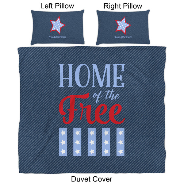 American Quotes Duvet Cover Set - King - Approval