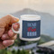 American Quotes Espresso Cup - 3oz LIFESTYLE (new hand)