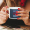 American Quotes Espresso Cup - 6oz (Double Shot) LIFESTYLE (Woman hands cropped)