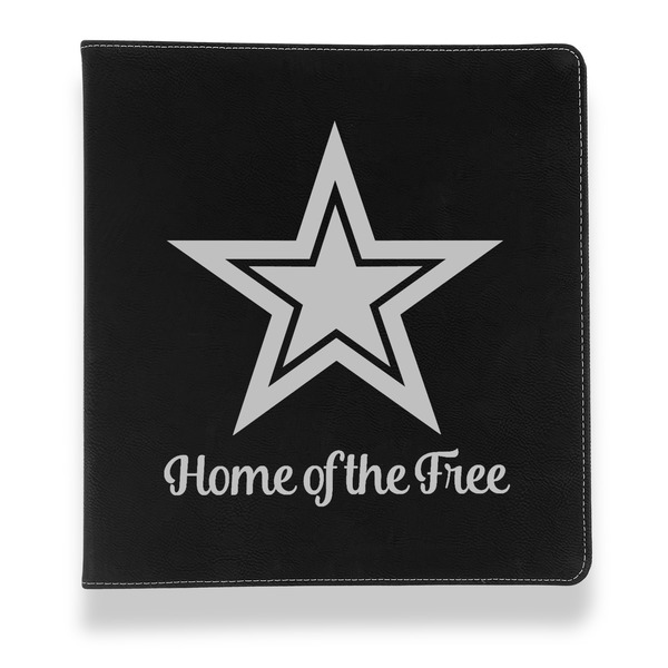 American Quotes Leather Binder - 1" - Black - Front View