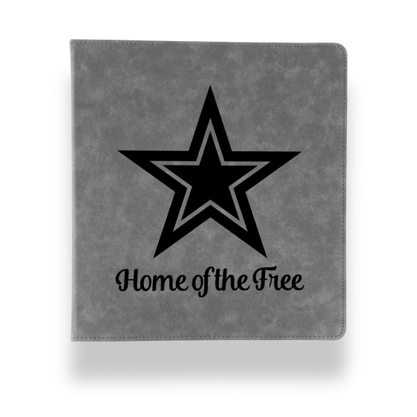 American Quotes Leather Binder - 1" - Grey - Front View