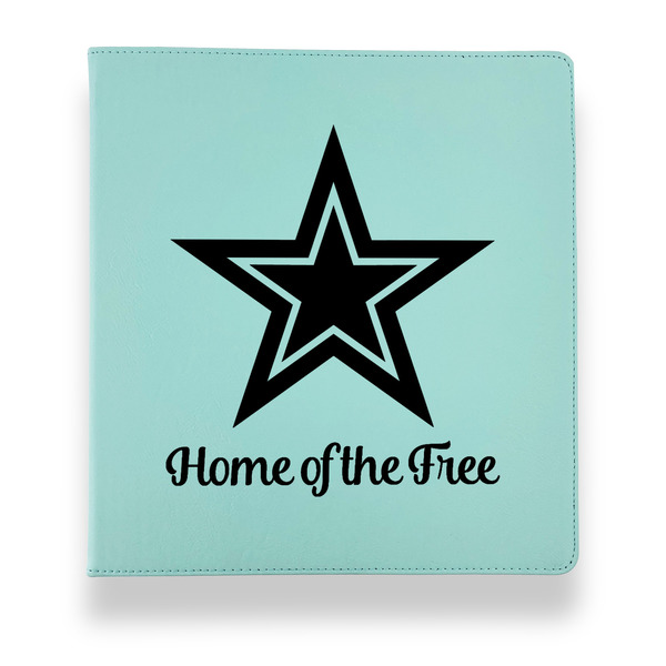 American Quotes Leather Binders - 1" - Teal - Front View