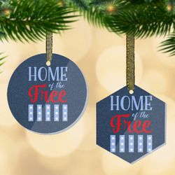 American Quotes Flat Glass Ornament