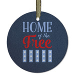 American Quotes Flat Glass Ornament - Round