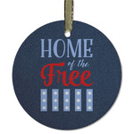 American Quotes Flat Glass Ornament - Round