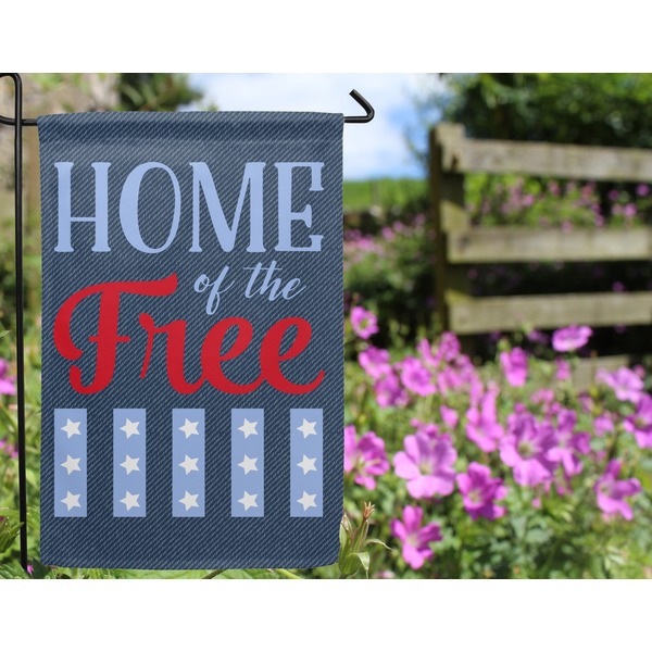 American Quotes Garden Flag - Outside In Flowers