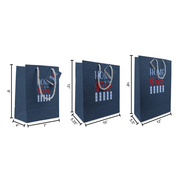 American Quotes Gift Bags - All Sizes - Dimensions