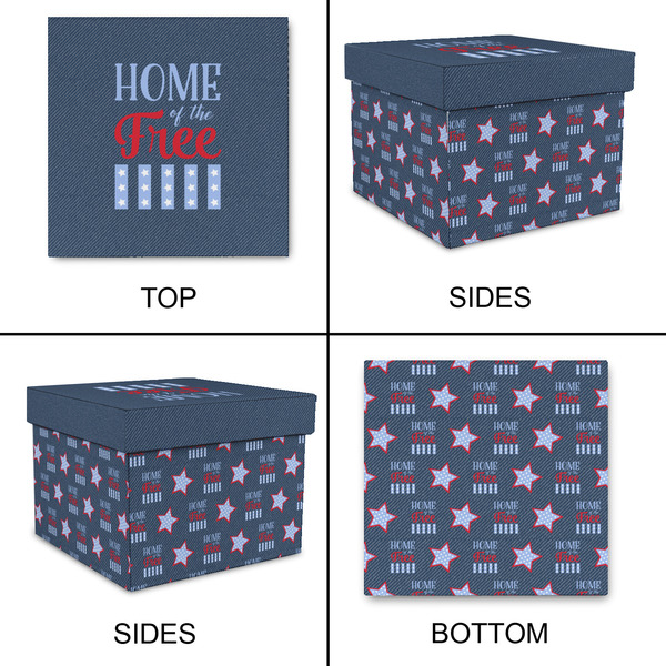 American Quotes Gift Boxes with Lid - Canvas Wrapped - Large - Approval