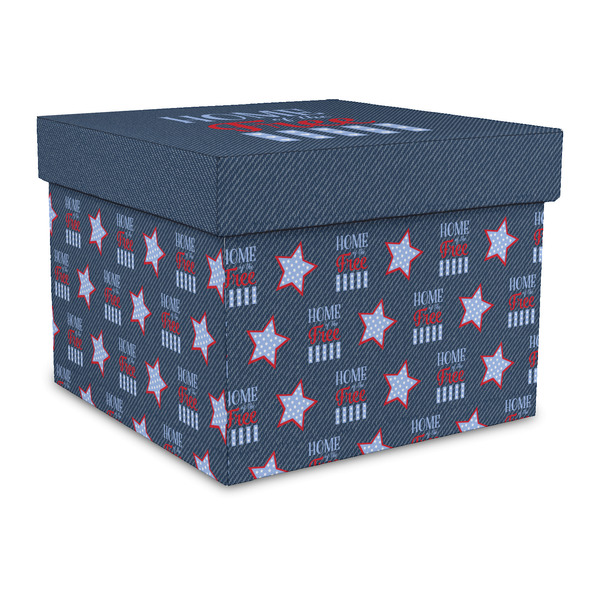 Custom American Quotes Gift Box with Lid - Canvas Wrapped - Large