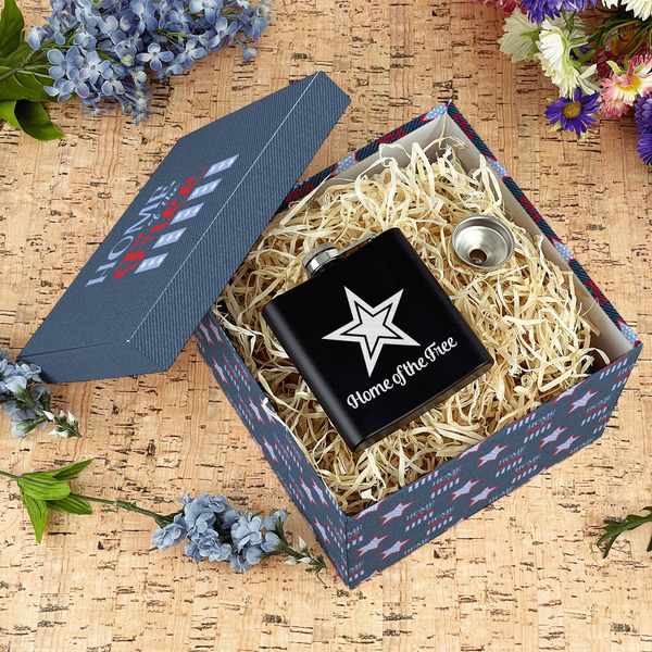 American Quotes Gift Boxes with Lid - Canvas Wrapped - Large - In Context