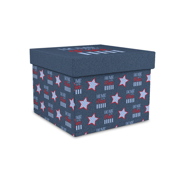 Custom American Quotes Gift Box with Lid - Canvas Wrapped - Small