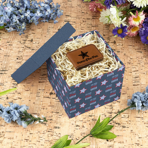 American Quotes Gift Boxes with Lid - Canvas Wrapped - Small - In Context