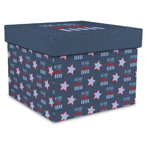 Custom American Quotes Gift Box with Lid - Canvas Wrapped - X-Large