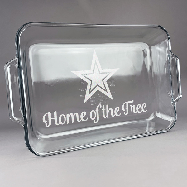 Custom American Quotes Glass Baking Dish - 13in x 9in