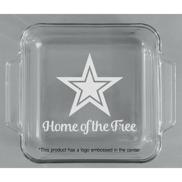 American Quotes Glass Cake Dish - APPROVAL (8x8)