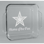 American Quotes Glass Cake Dish - 8in x 8in