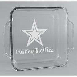 American Quotes Glass Cake Dish - 8in x 8in