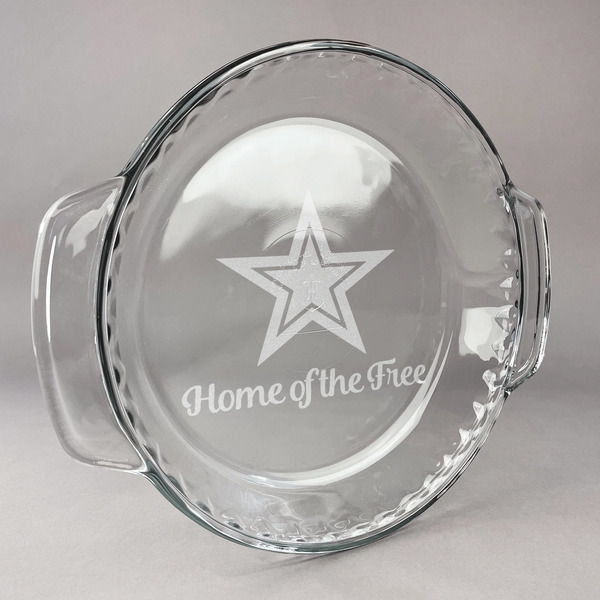 Custom American Quotes Glass Pie Dish - 9.5in Round