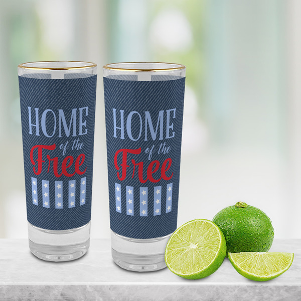 American Quotes Glass Shot Glass - 2 oz - LIFESTYLE