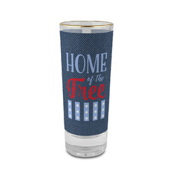 American Quotes 2 oz Shot Glass - Glass with Gold Rim