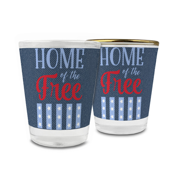 Custom American Quotes Glass Shot Glass - 1.5 oz