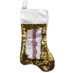 American Quotes Reversible Sequin Stocking - Gold