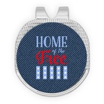 American Quotes Golf Ball Marker - Hat Clip - Silver