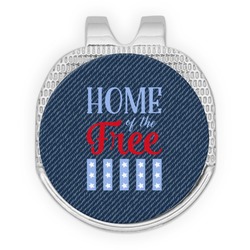 American Quotes Golf Ball Marker - Hat Clip - Silver