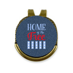 American Quotes Golf Ball Marker - Hat Clip - Gold