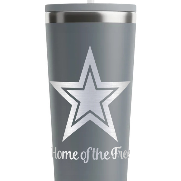 American Quotes Grey RTIC Everyday Tumbler - 28 oz. - Close Up