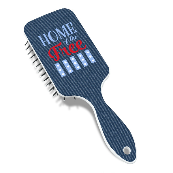 American Quotes Hair Brush - Angle View