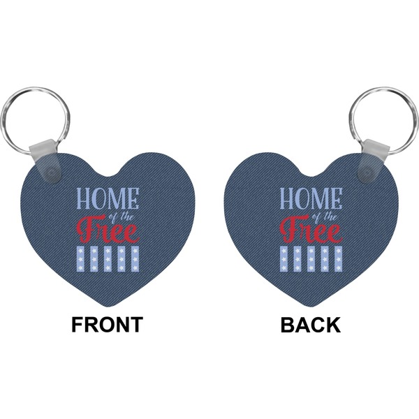 American Quotes Heart Keychain (Front + Back)